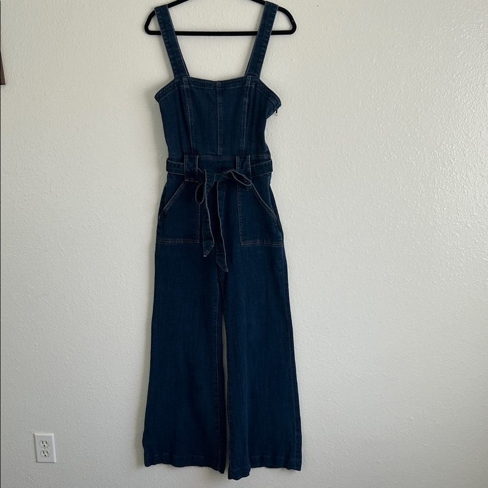 7 For All Mankind Dark Blue Denim Jumpsuit
